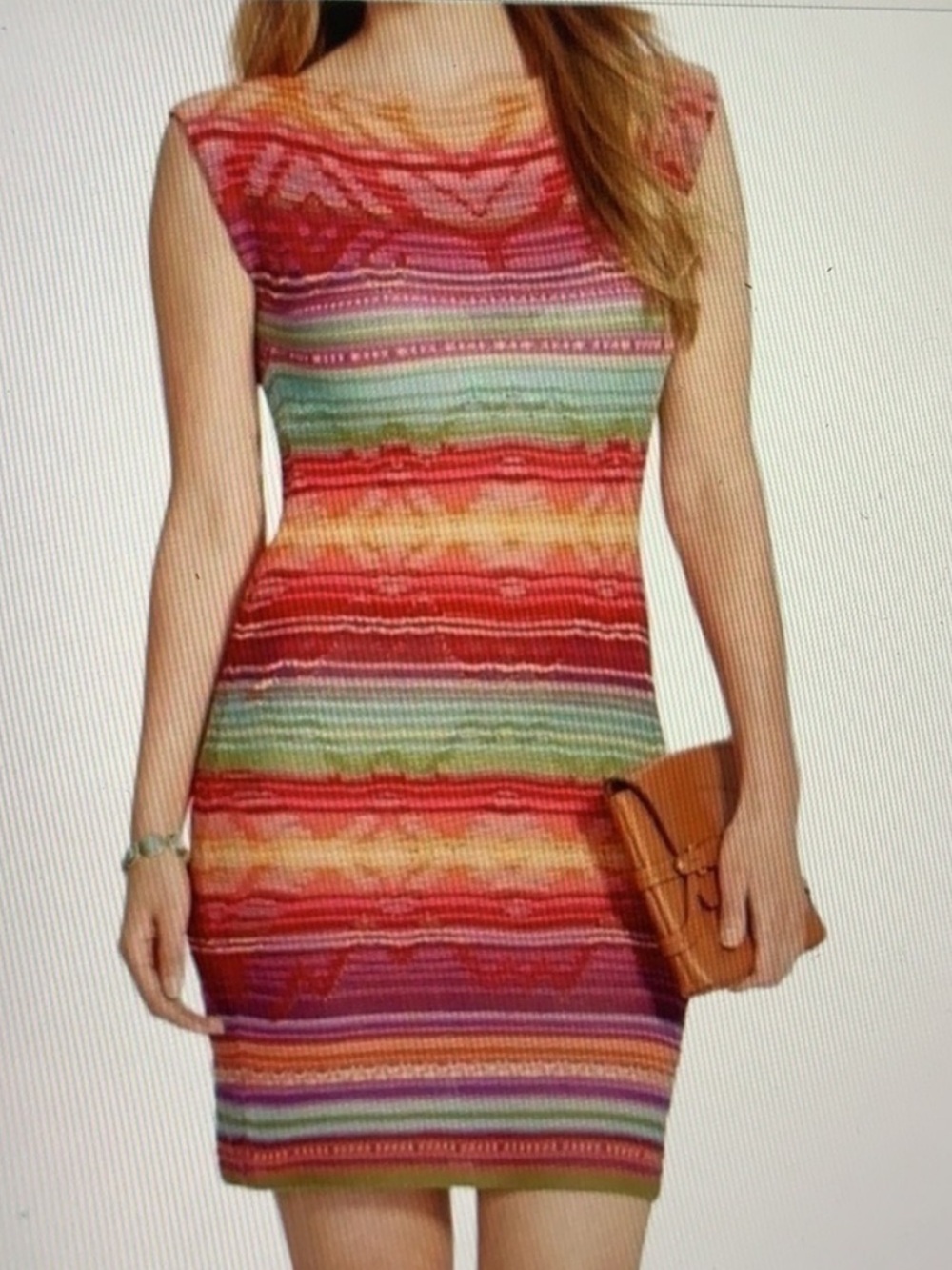 Lauren Ralph Lauren Indian Blanket Crochet Knit Linen Blend Sheath Dress Size L